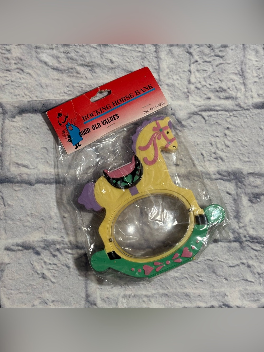 NWT Vintage Good Ole Values rocking horse coin bank